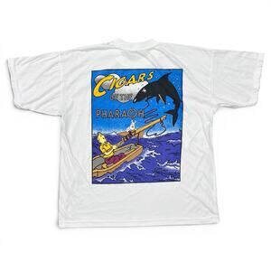 Vintage Adventures of Tintin Cigars of the Pharaoh Comic T Shirt Cartoon Boat